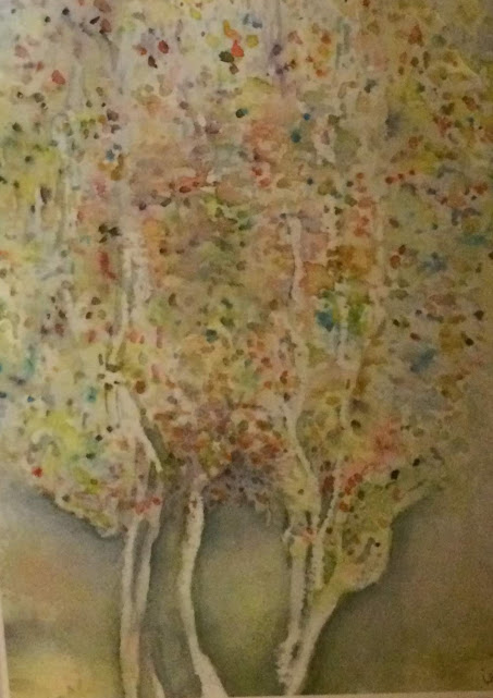 aquarel van boom